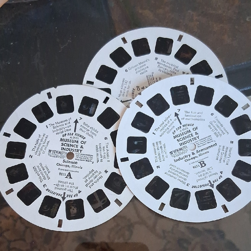 MUSEUM OF SCIENCE AND INDUSTRY VIEWMASTER REELS